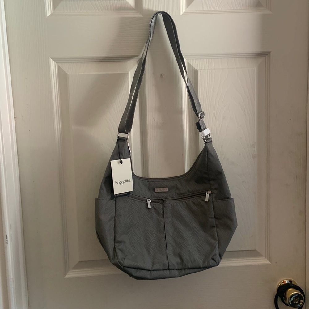 NWT Baggallini gray hobo bag large